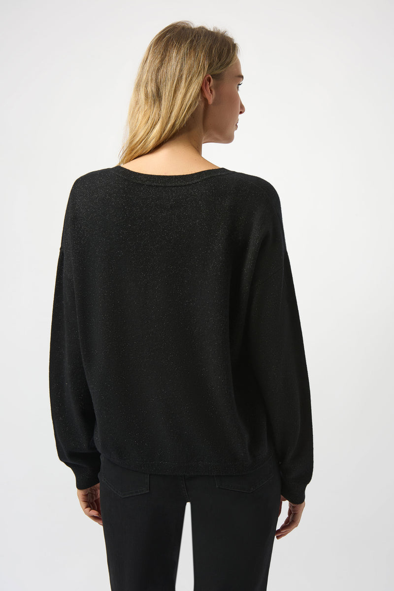 Joseph Ribkoff Wool Blend V-Neck Boxy Sweater