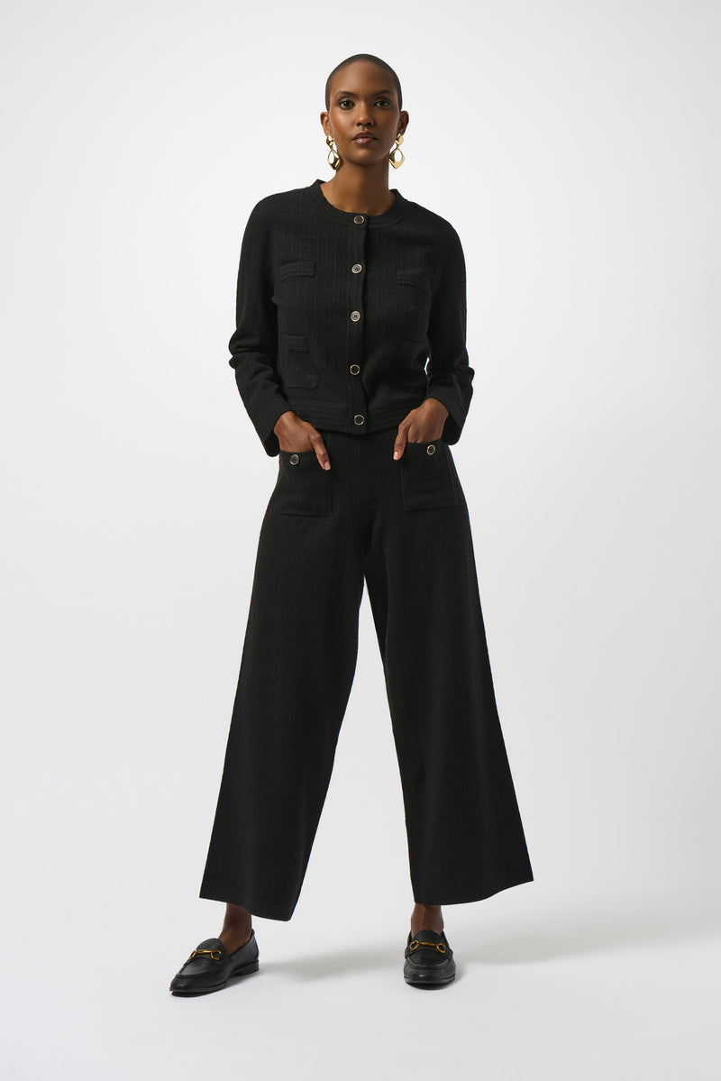 Joseph Ribkoff Crew Neck Button-Front Jacket