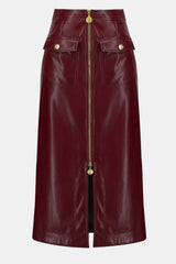 Joseph Ribkoff Leatherette Long Pencil Skirt