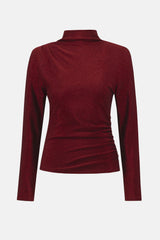 Joseph Ribkoff Glamorous Ruched High Neck Top
