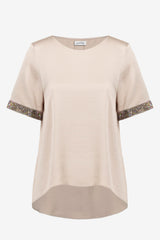 Joseph Ribkoff Satin Top With Rhinestones Top