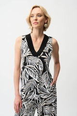 Joseph Ribkoff Tropical Print Trapeze Top