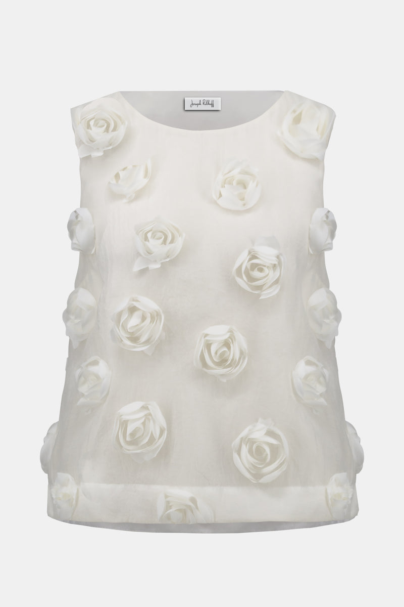 Joseph Ribkoff Top With 3D Floral Embroidery