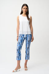 Joseph Ribkoff Abstract Print Crop Pull-On Pants