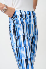 Joseph Ribkoff Abstract Print Crop Pull-On Pants