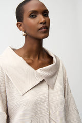 Joseph Ribkoff Pleated Satin Boxy Jacket