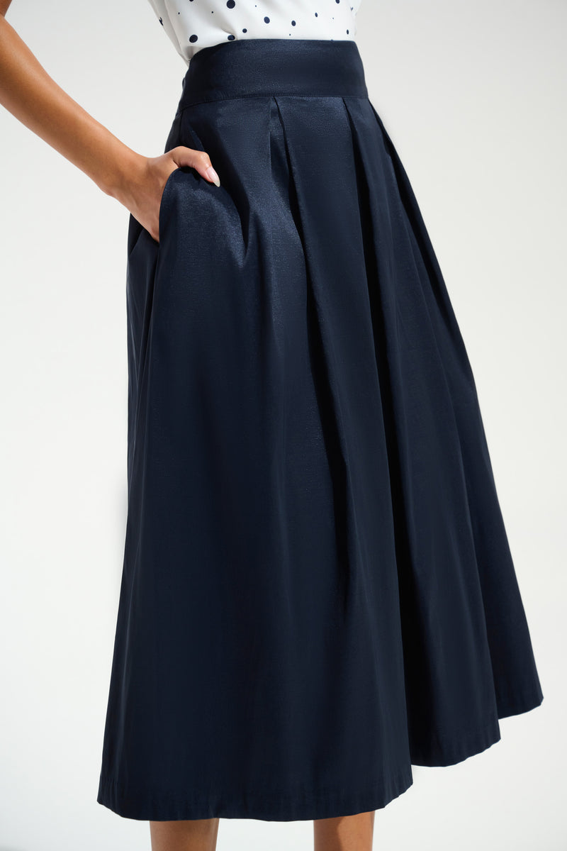 Joseph Ribkoff Stretch Flared Skirt With Box Pleat