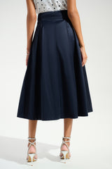 Joseph Ribkoff Stretch Flared Skirt With Box Pleat