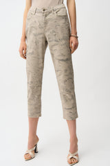 Joseph Ribkoff Metallic Abstract Print Jean