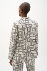 Joseph Ribkoff Geometric Print Straight-Cut Jacket