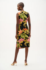 Joseph Ribkoff Silky Tropical Print Wrap Dress