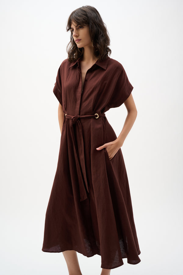 Joseph Ribkoff Linen Blend Shirt Dress