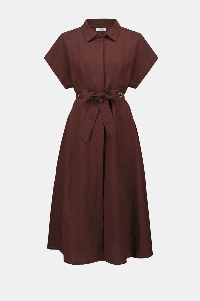 Joseph Ribkoff Linen Blend Shirt Dress