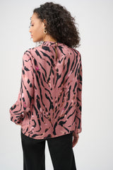 Joseph Ribkoff Textured Satin Cowl Top