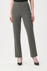 Joseph Ribkoff Geometric Straight Pull-On Pants