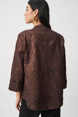 Joseph Ribkoff Jacquard Animal Trapeze Jacket