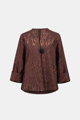 Joseph Ribkoff Jacquard Animal Trapeze Jacket