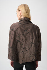 Joseph Ribkoff Jacquard Memory Asymmetrical Jacket