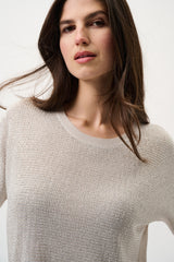 Joseph Ribkoff Metallic Knitted Rhinestone Top