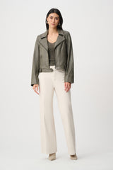 Joseph Ribkoff Foiled Faux Suede Fitted Jacket
