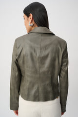 Joseph Ribkoff Foiled Faux Suede Fitted Jacket