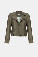 Joseph Ribkoff Foiled Faux Suede Fitted Jacket