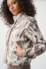 Joseph Ribkoff Foiled Faux Suede Jacket
