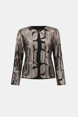 Joseph Ribkoff Leatherette And Mesh Jacket