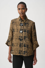 Joseph Ribkoff Abstract Print Trapeze Jacket