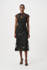 Joseph Ribkoff Embellished Trumpet Dress