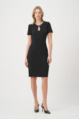 Joseph Ribkoff Embellished Bow Neckline Dress