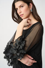 Joseph Ribkoff Embellished Bell Sleeve Top
