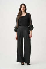Joseph Ribkoff Embellished Bell Sleeve Top