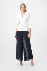 Joseph Ribkoff Double Lapel Collar Blouse