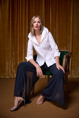 Joseph Ribkoff Double Lapel Collar Blouse