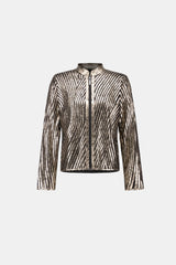 Joseph Ribkoff Metallic Soutache Fitted Jacket