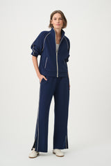 Joseph Ribkoff Piped Funnel Neck Track Jacket