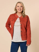 Threadz Military Denim Jacket