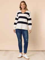 Threadz Crew Stripe Knit