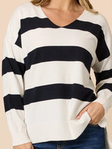 Threadz Crew Stripe Knit