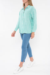 Jump Clothing Stripe Linen Shirt