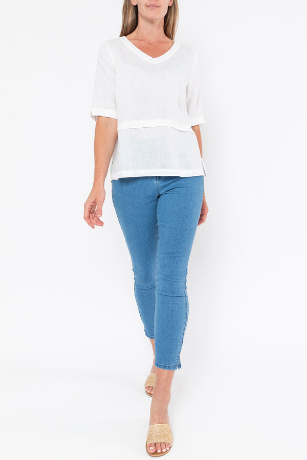 Jump Clothing Button Back Top