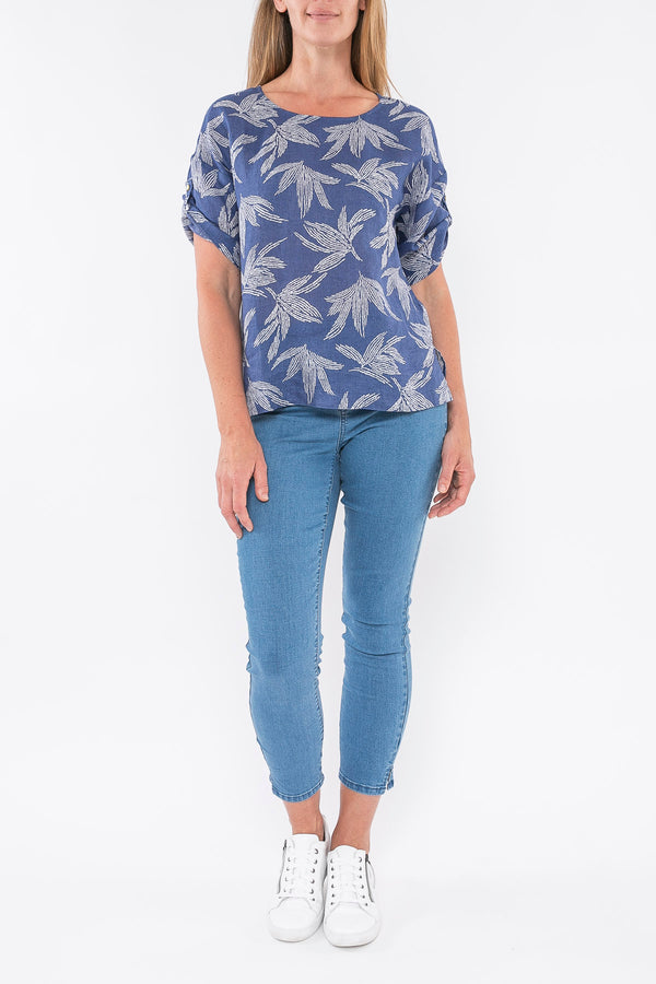Jump Clothing Palm Linen Top