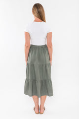 Jump Clothing Tiered Linen Skirt