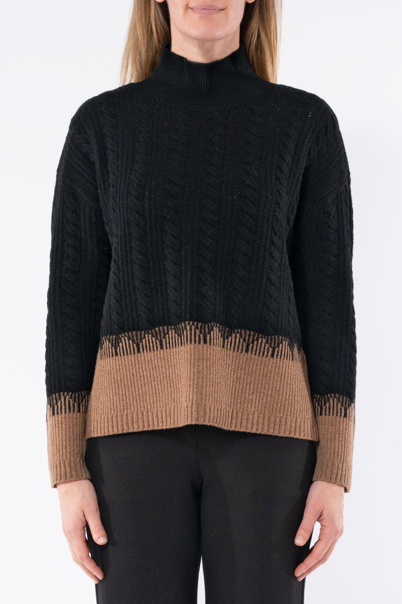 Jump Clothing Contrast Cable Pullover
