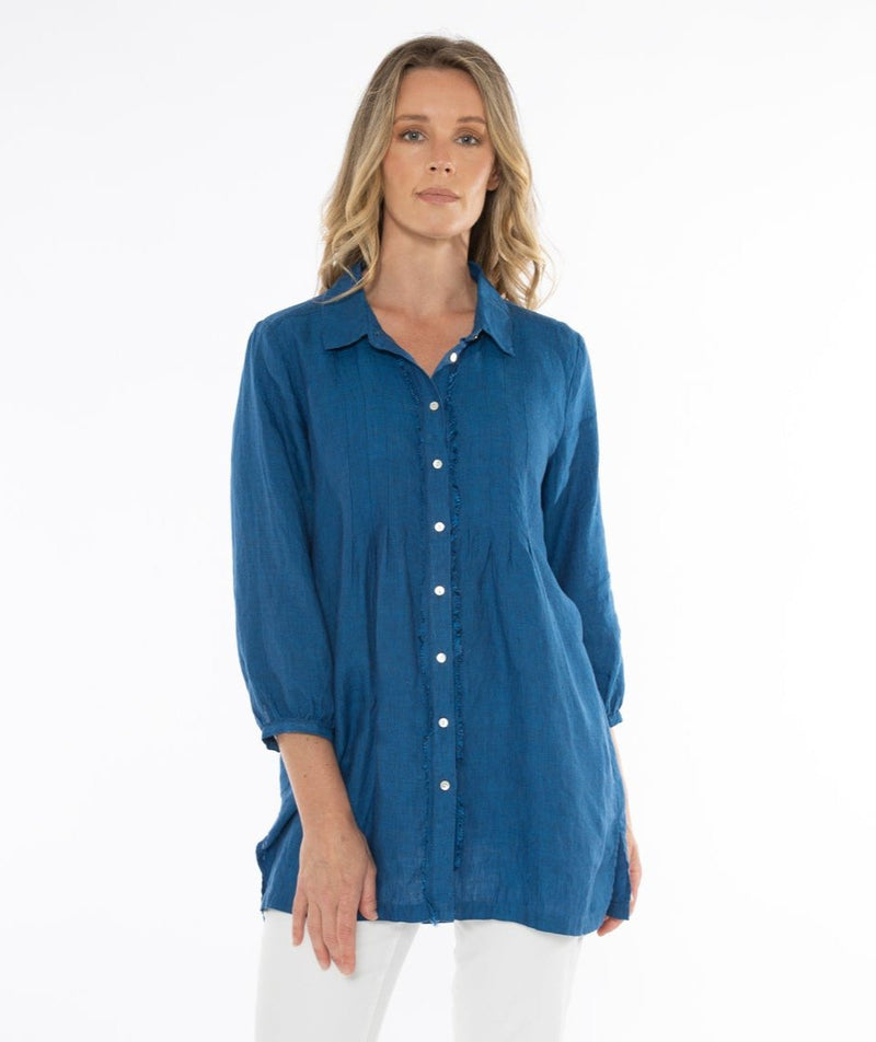 Jump Frayed Tunic Shirt