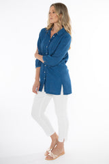 Jump Frayed Tunic Shirt