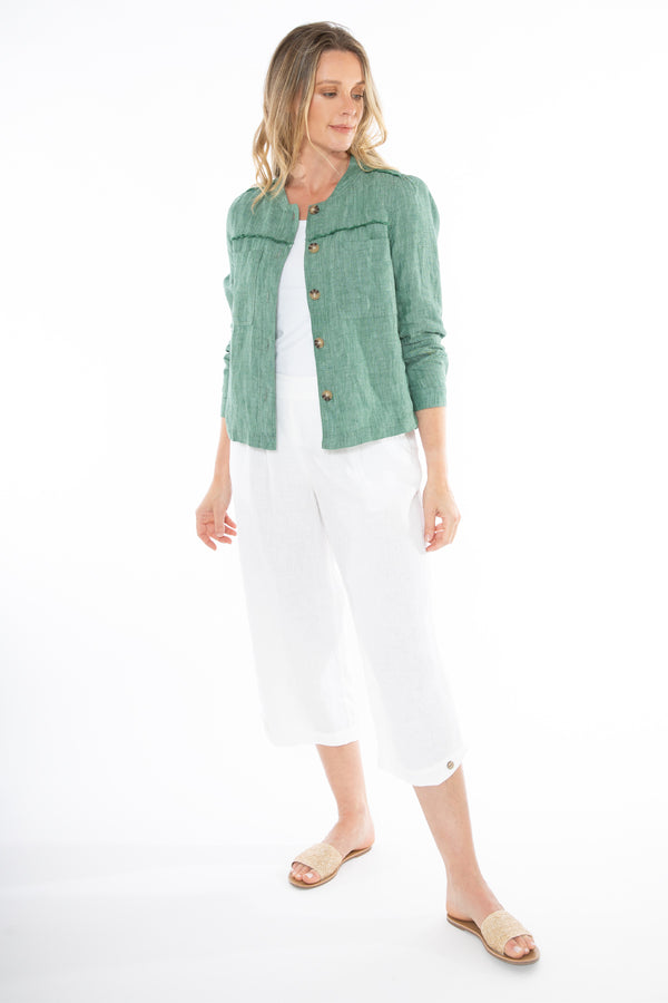 Jump Boxy Linen Jacket