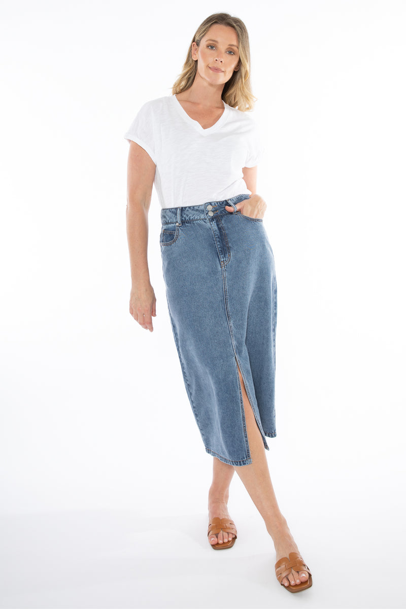 Jump Soft Denim Skirt