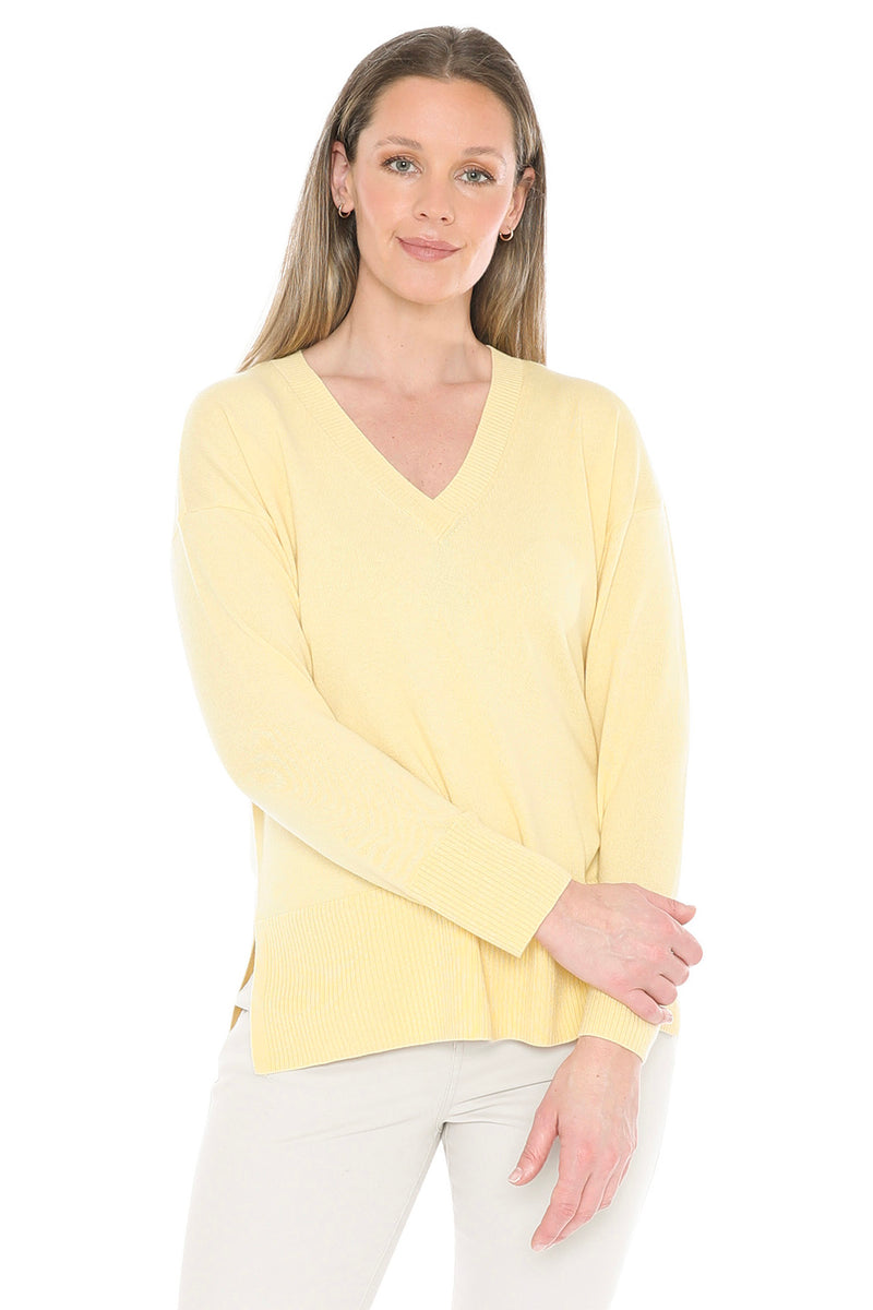 Jump V-Neck Rib Detail Jumper